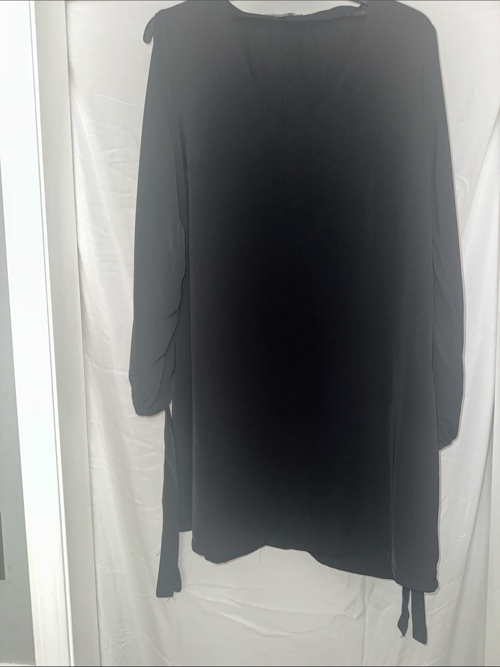 YOINS Black Long Sleeve Shift Dress